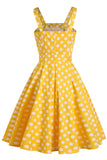 Gele Stippen jaren '50 Sundress