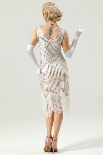 1920 Retro pailletten franje jurk