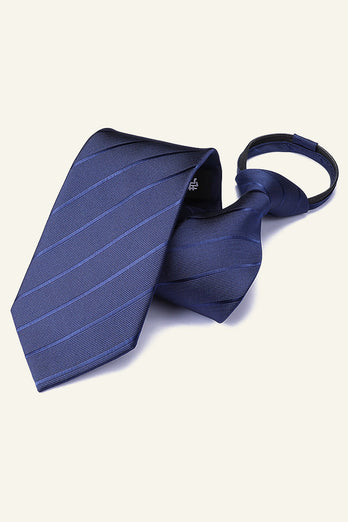 Donkergrijs gestreepte heren stropdas voor feestje
