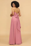 Chiffon A Line Blush Bruidsmeisje Jurk