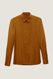 Camel Solid Lange Mouwen Pak Shirt