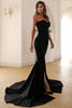 Afbeelding in Gallery-weergave laden, Zwarte Zeemeermin Sweetheart Long Prom Dress