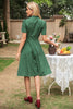 Afbeelding in Gallery-weergave laden, Groene stippen vintage zomerjurk