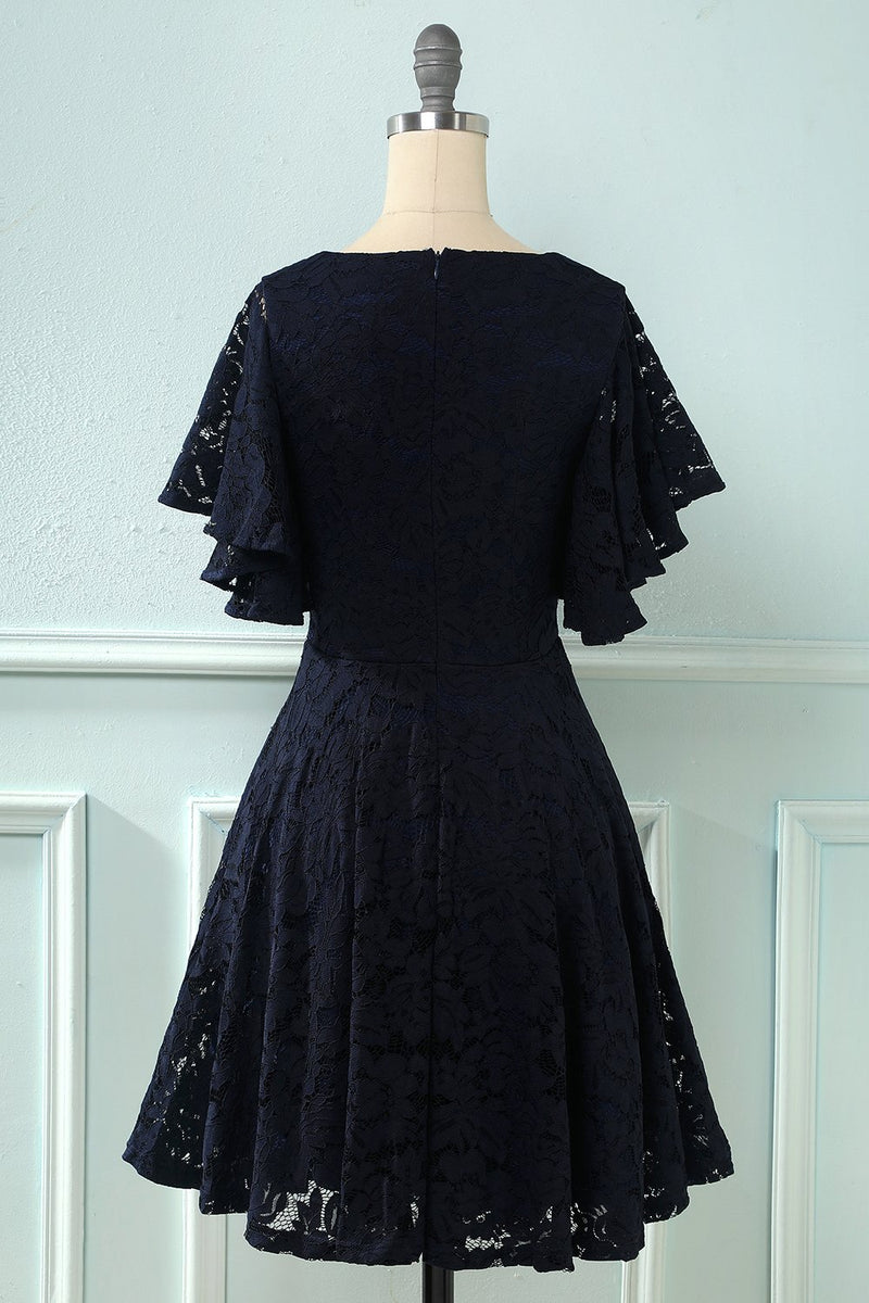 Afbeelding in Gallery-weergave laden, Batwing mouwen kant jurk
