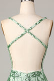 Making Magic Sheath V-Hals Groene Pailletten Korte Homecoming Jurk met Backless