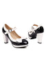Afbeelding in Gallery-weergave laden, Zwarte puntige teen verstelbare riem vintage schoenen