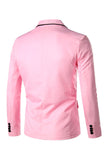 Roze Gekerfde Revers Heren Prom Blazer