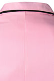 Roze Gekerfde Revers Heren Prom Blazer