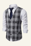 Revers Bruin Heren Check Vest