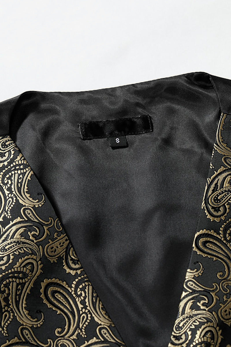 Afbeelding in Gallery-weergave laden, Single Breasted Revers Goud Heren Vest