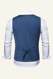 Zwarte Sjaal Revers Double Breasted Heren Pak Vest