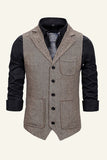 Peak Revers Single Breasted Heren Pak Vest