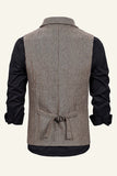 Peak Revers Single Breasted Heren Pak Vest