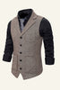 Afbeelding in Gallery-weergave laden, Peak Revers Single Breasted Heren Pak Vest