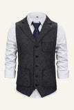 Peak Revers Single Breasted Heren Pak Vest