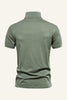 Afbeelding in Gallery-weergave laden, Klassiek Grijs Groen Regular Fit Heren Polo shirt met kraag