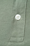 Klassiek Grijs Groen Regular Fit Heren Polo shirt met kraag