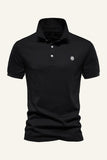 Klassiek Grijs Groen Regular Fit Heren Polo shirt met kraag