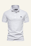 Klassiek Grijs Groen Regular Fit Heren Polo shirt met kraag