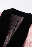 Lichtroze Jacquard Sjaal Revers 2 Delige Heren Galapakken