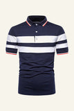 Strepen Zwart Korte Mouwen Casual Polo Shirt