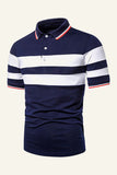 Strepen Zwart Korte Mouwen Casual Polo Shirt