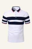 Strepen Zwart Korte Mouwen Casual Polo Shirt