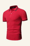 Slim Fit Marineblauw Poloshirt met korte mouwen