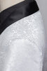 Afbeelding in Gallery-weergave laden, Witte Jacquard 2-delige sjaal revers galapakken voor heren