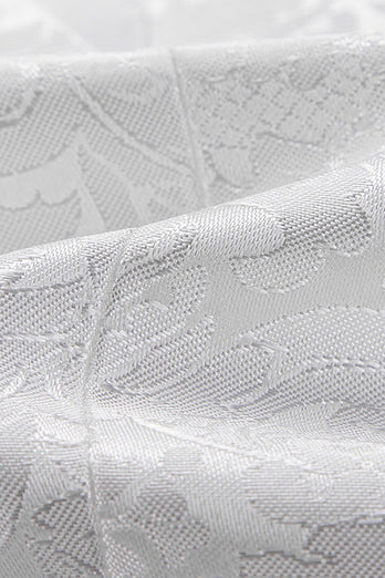 Witte Jacquard 2-delige sjaal revers galapakken voor heren