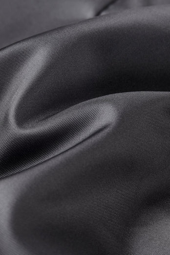 Mannen zwarte jacquard 3-delige sjaal revers galapakken