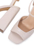 Afbeelding in Gallery-weergave laden, Ivoor Chunky Heeled Enkelband Platform Sandaal