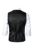 Afbeelding in Gallery-weergave laden, Donkerbruin gestreept Single Breasted Heren Retro Suit Vest