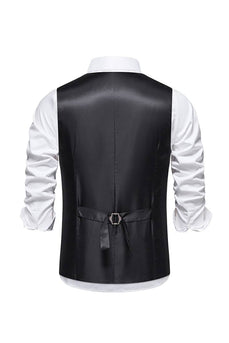 Single Breasted Vest Heren Blauw Retro Suit Vest
