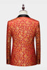 Afbeelding in Gallery-weergave laden, Oranje sjaal revers 2-delige galapakken voor heren