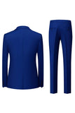 Zwart Grijs 3-delig Peak Lapel One Button Heren Kostuums
