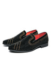 Black Beaded Slip-On Party Herenschoenen