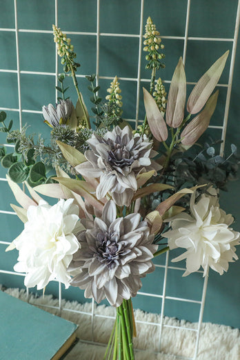 Witte bruiloft handing bloemen (vaas niet inbegrepen)