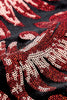 Afbeelding in Gallery-weergave laden, Rode pailletten bloemenpatroon heren 2-delige pakken
