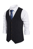 Single Breasted Slim Fit Gestreept HerenPak Vest