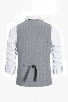 Single Breasted Slim Fit Gestreept HerenPak Vest