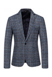 Brown Grid Business Blazer voor heren