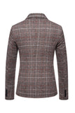 Brown Grid Business Blazer voor heren