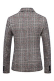 Brown Grid Business Blazer voor heren