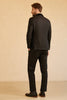 Afbeelding in Gallery-weergave laden, Sjaal Revers Een knop Zwarte trouwpakken voor mannen