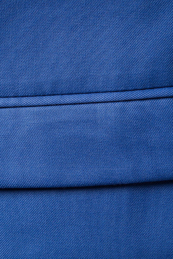 Sjaal hals blauw double breasted heren vest