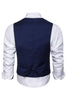Afbeelding in Gallery-weergave laden, Sjaal hals blauw double breasted heren vest
