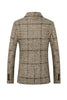 Afbeelding in Gallery-weergave laden, Grijze Grid Gekerfde Revers Heren Blazer