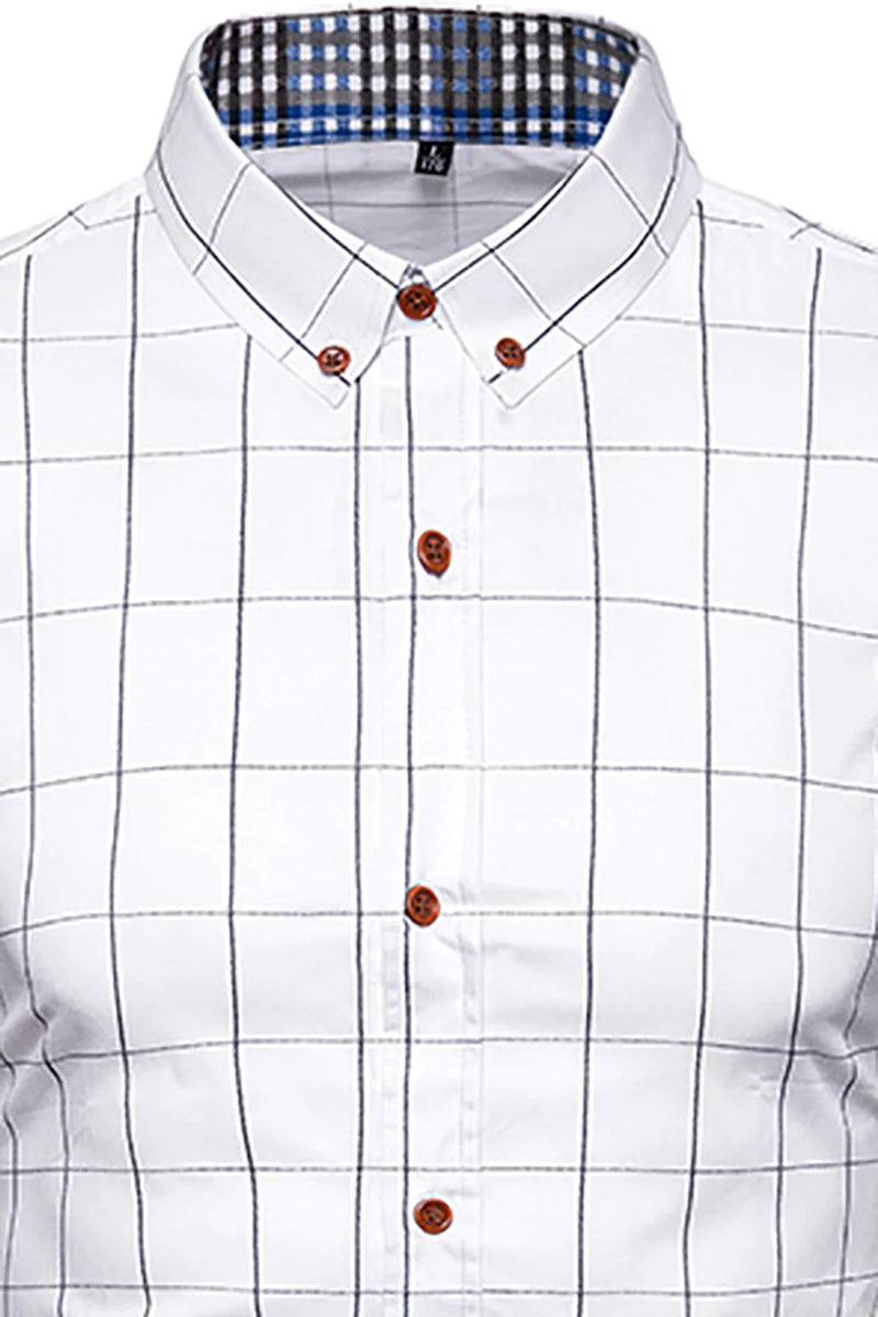 Afbeelding in Gallery-weergave laden, Plus Size Business Slim Vierkante Hals Heren Shirt