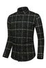 Afbeelding in Gallery-weergave laden, Plus Size Business Zwart Wit Gordel Heren Shirt